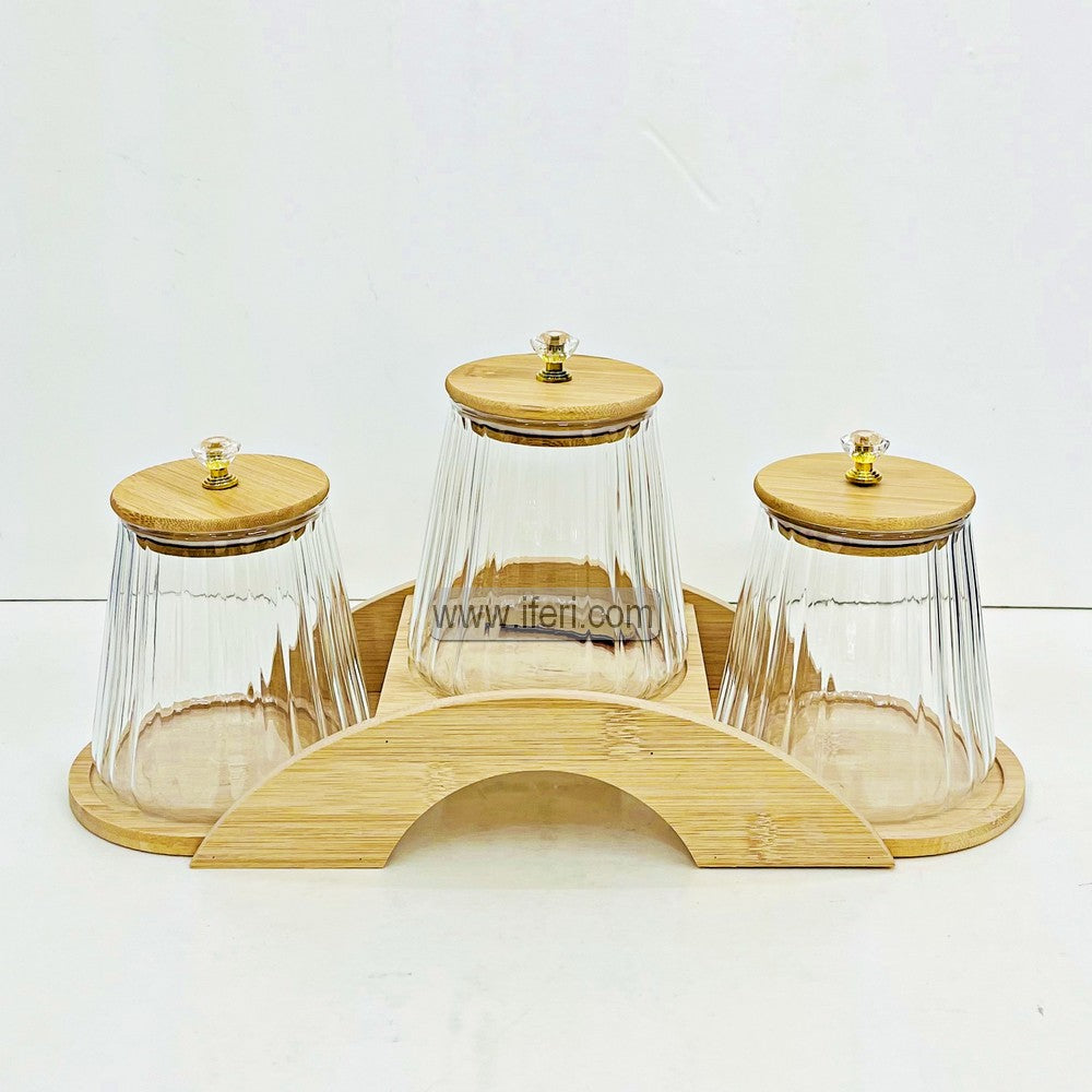3 Pcs Airtight Glass Cookie Jar / Spice Jar Set RH0478