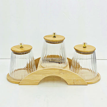 3 Pcs Airtight Glass Cookie Jar / Spice Jar Set RH0478