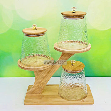 3 Pcs Airtight Glass Cookie Jar / Spice Jar Set RH0478-1