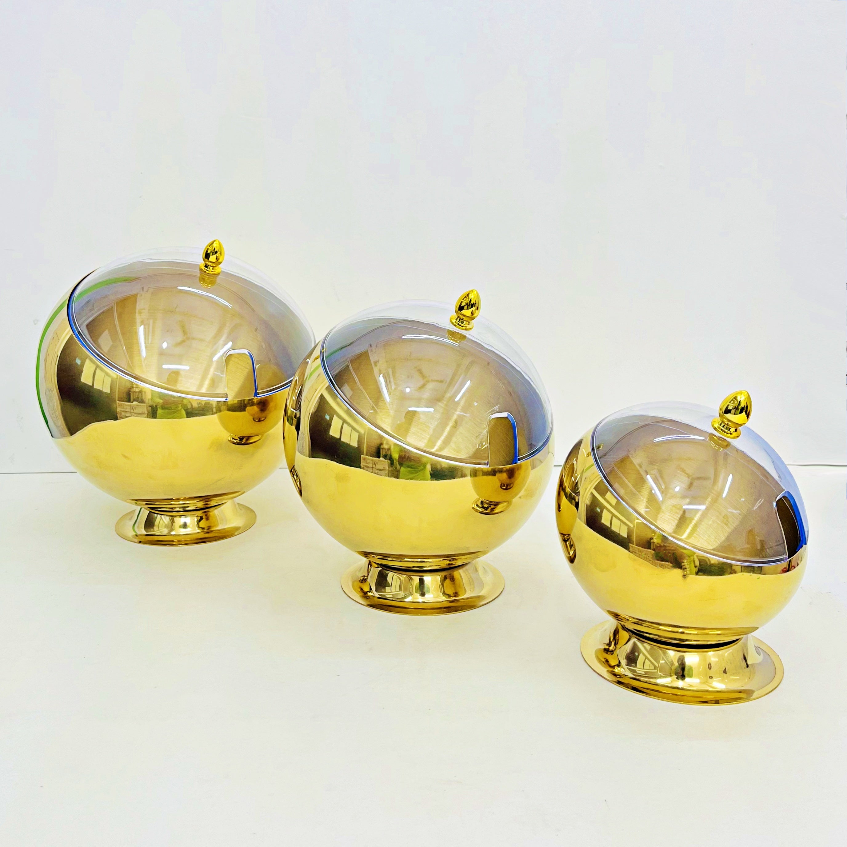 3 Pcs Stainless Steel Curry/Soup Serving Bevel Bowl Set RY3150