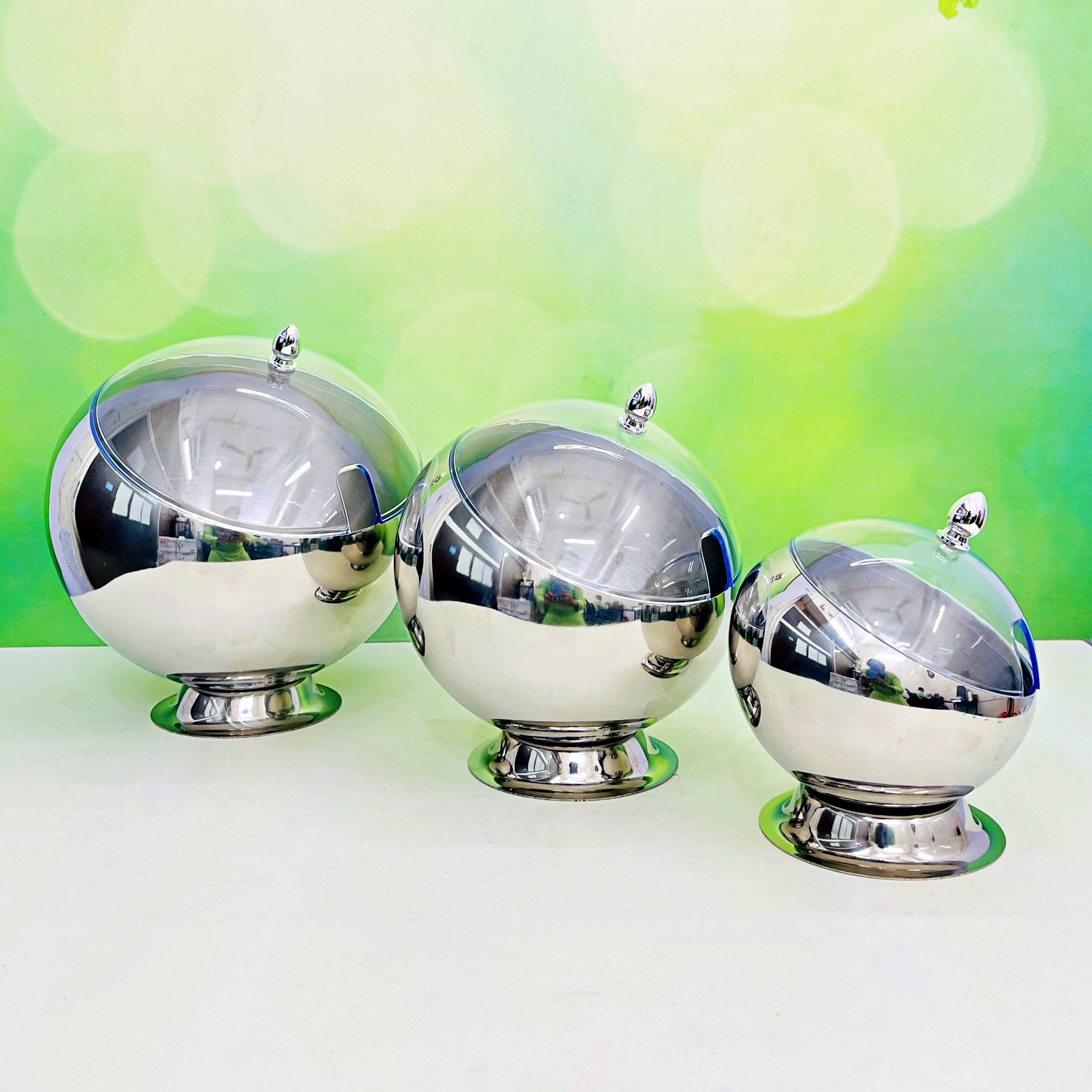 3 Pcs Stainless Steel Curry/Soup Serving Bevel Bowl Set RY3151