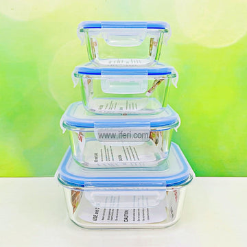4 Pcs Oven Proof Glass Food Container Set SJ068