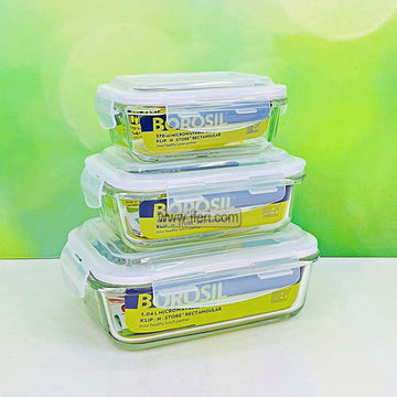 3 Pcs Oven Proof Glass Food Container Set SJ070