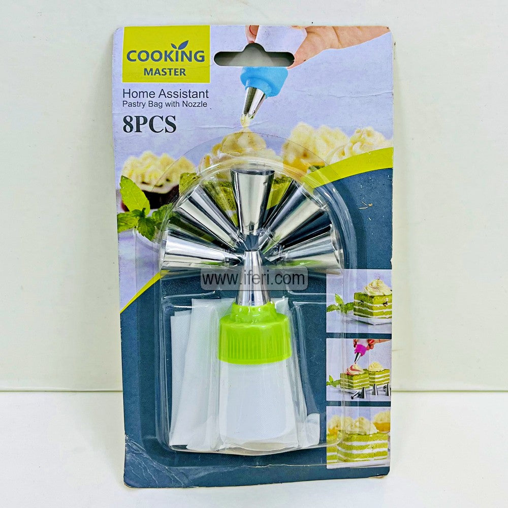 8 Pcs Piping Nozzle Set with Piping Bag SP1175