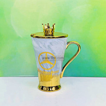 6.3 Inch Ceramic Coffee Mug with Lid & Spoon TG1720