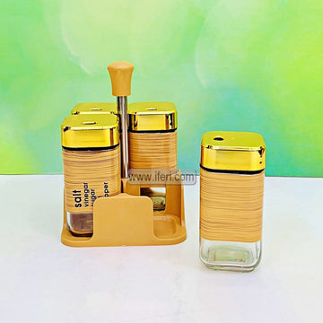 4 Pcs Glass Salt and Pepper Jar with Stand TG1728
