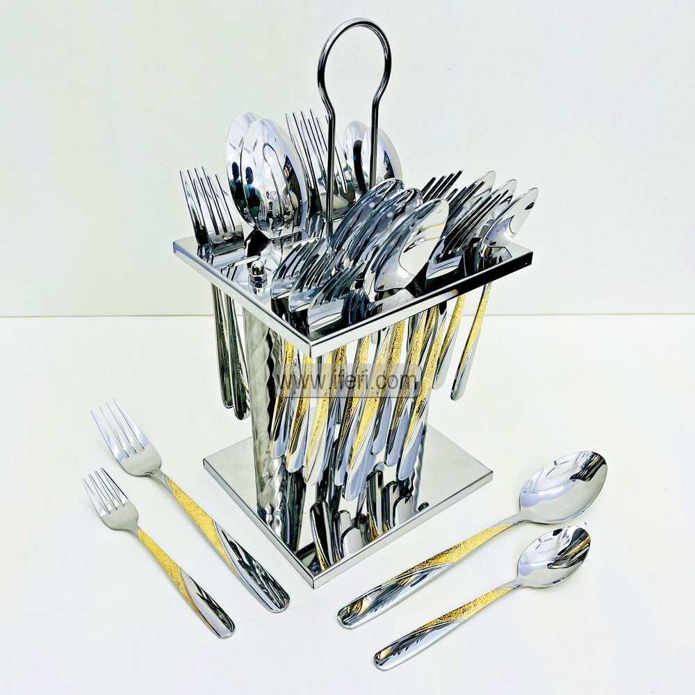 24 Pcs Stainless Steel Cutlery Set with Stand TG1743
