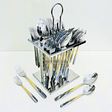 24 Pcs Stainless Steel Cutlery Set with Stand TG1743