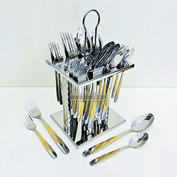 24 Pcs Stainless Steel Cutlery Set with Stand TG1744