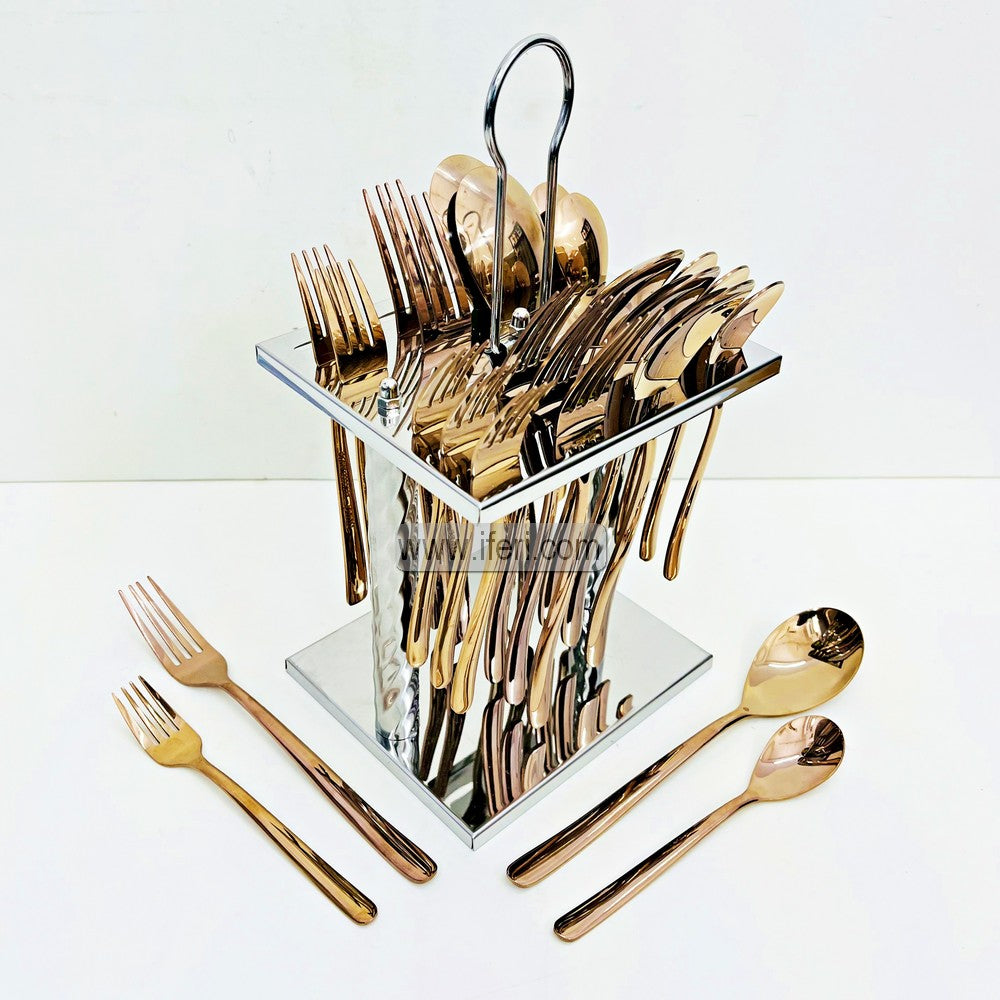 24 Pcs Stainless Steel Cutlery Set with Stand TG1748