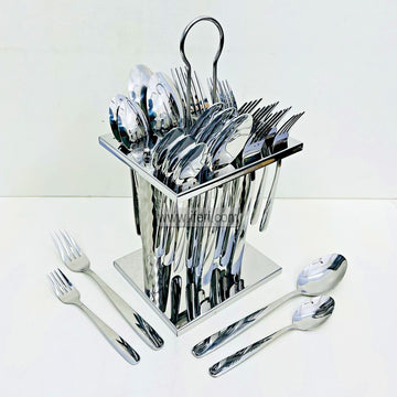 24 Pcs Stainless Steel Cutlery Set with Stand TG1749