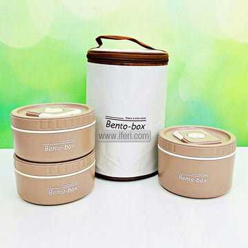 3 Pcs Airtight Lunch Box, Tiffin Carrier with Insulated Carrying Bag TG1766