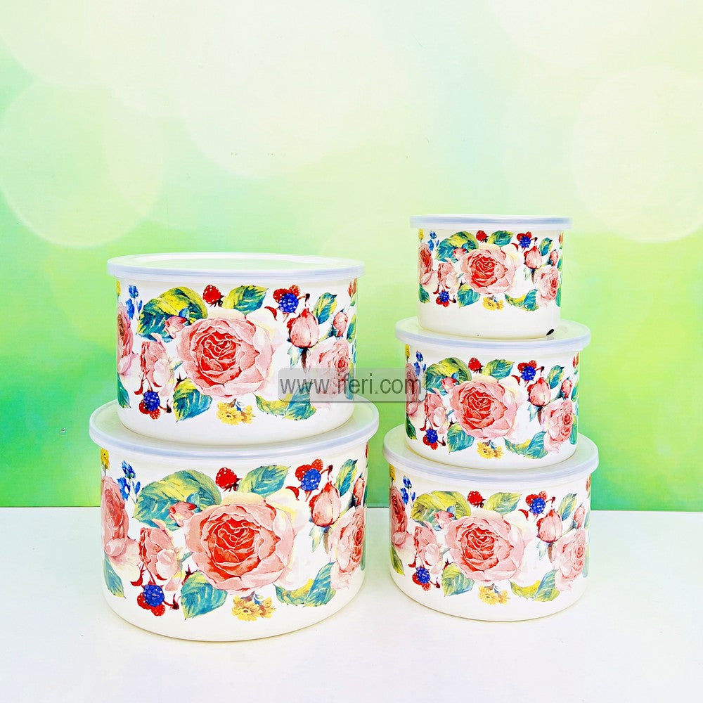 5 Pcs Enamel Food Container Set RY3277