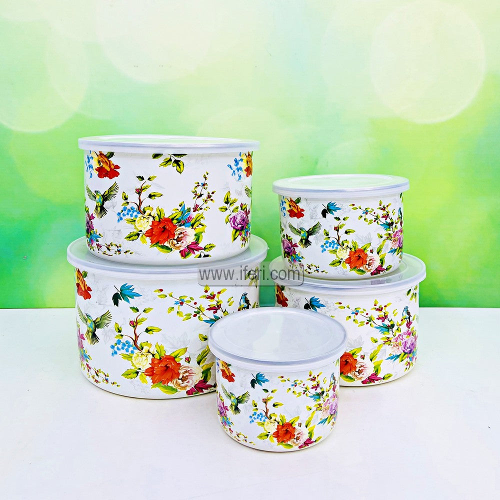 5 Pcs Enamel Food Container Set RY3279