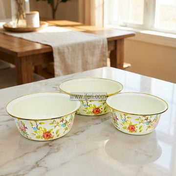 3 Pcs Enamel Bowl Set RY3284