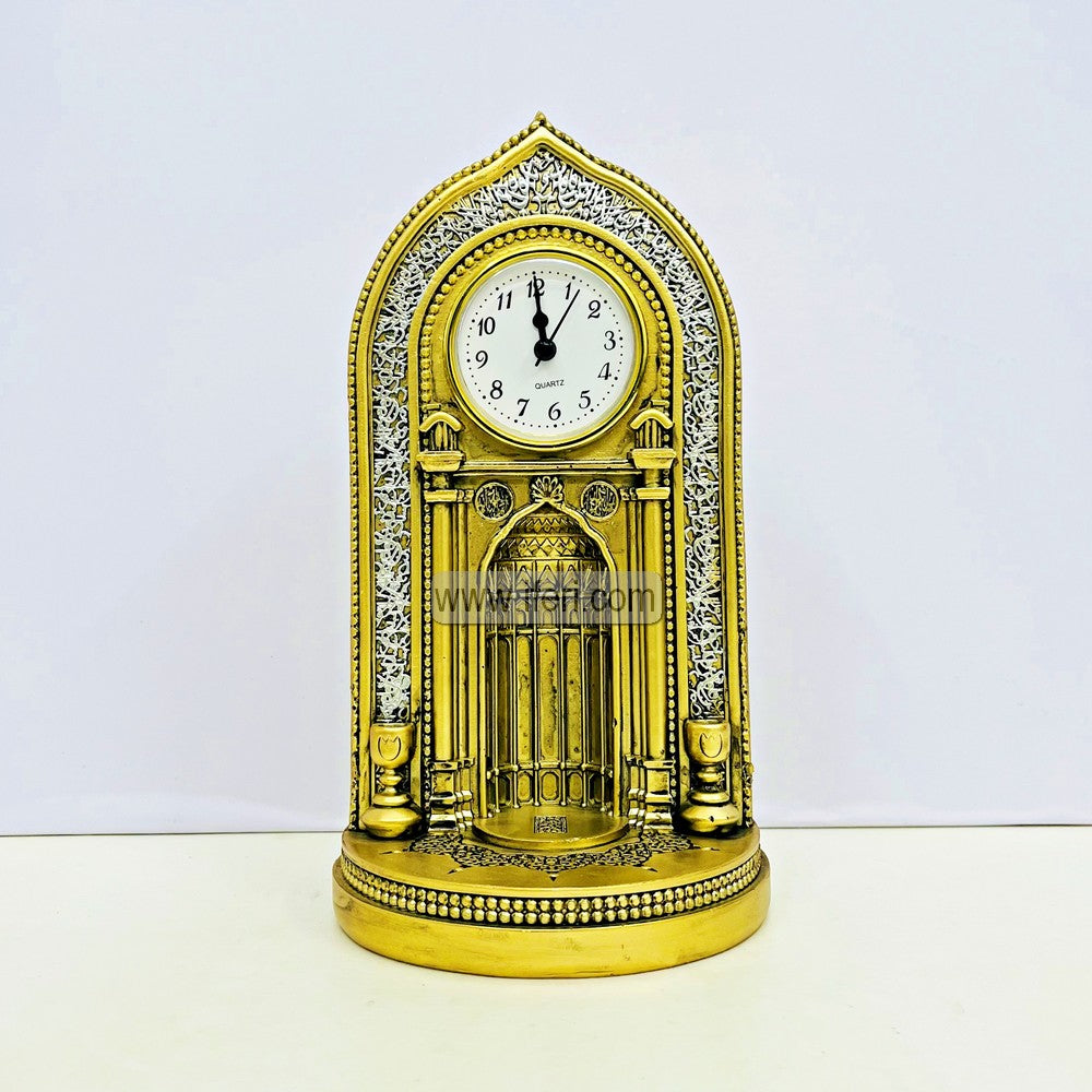 9.8 Inch Ayatul Kursi Mirhab Clock Sculpture RY3344