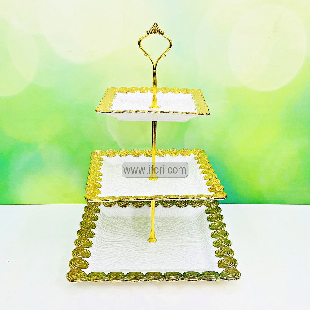 3 Tier Ceramic Cake, Dessert, Appetizer Serving Platter / Stand HR2127