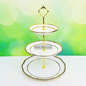 3 Tier Ceramic Cake, Dessert, Appetizer Serving Platter / Stand HR2129