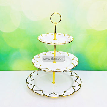 3 Tier Ceramic Cake, Dessert, Appetizer Serving Platter / Stand HR2130