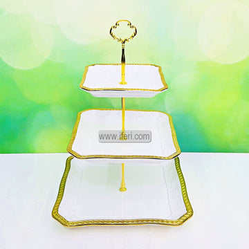 3 Tier Ceramic Cake, Dessert, Appetizer Serving Platter / Stand HR2131