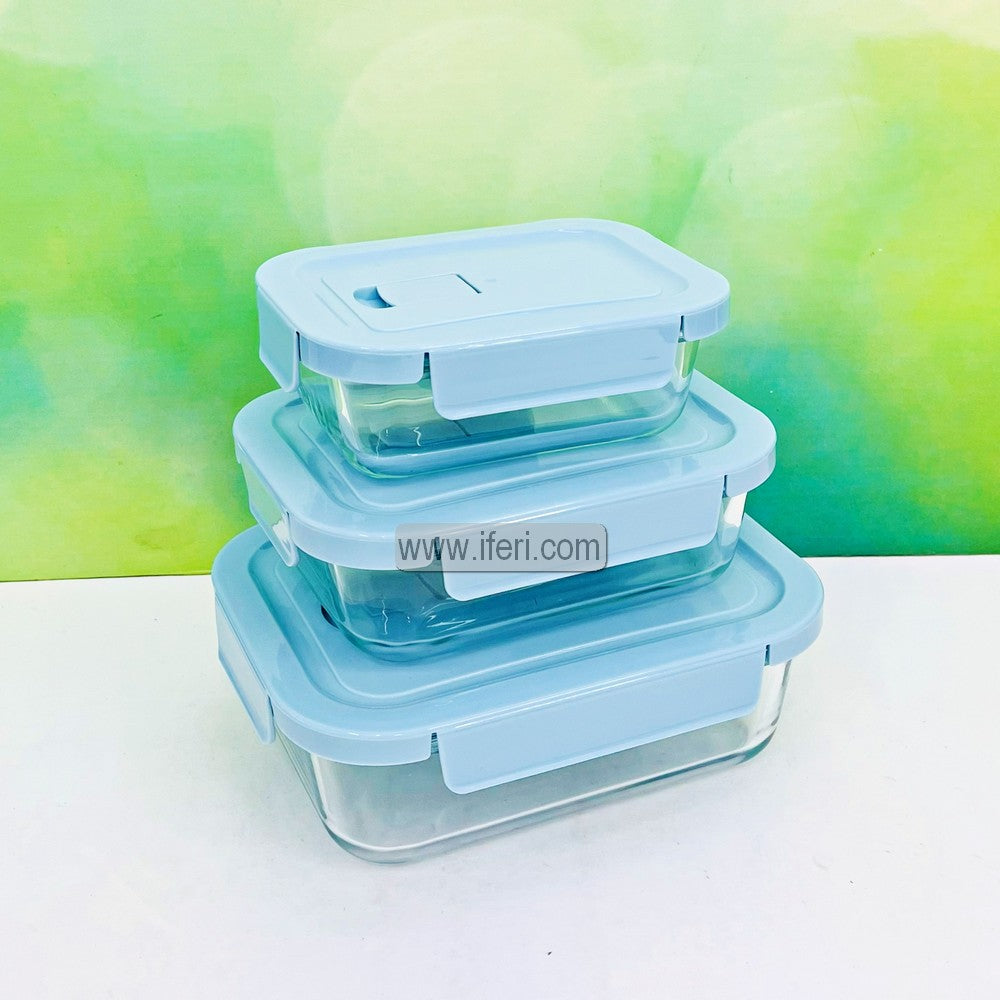 3 Pcs Oven Proof Glass Food Container Set BS094