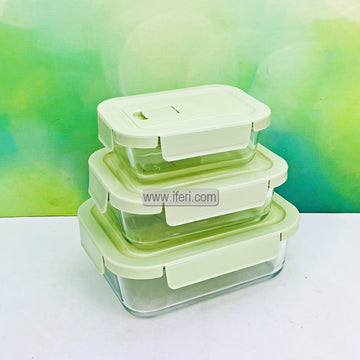 3 Pcs Oven Proof Glass Food Container Set BS095