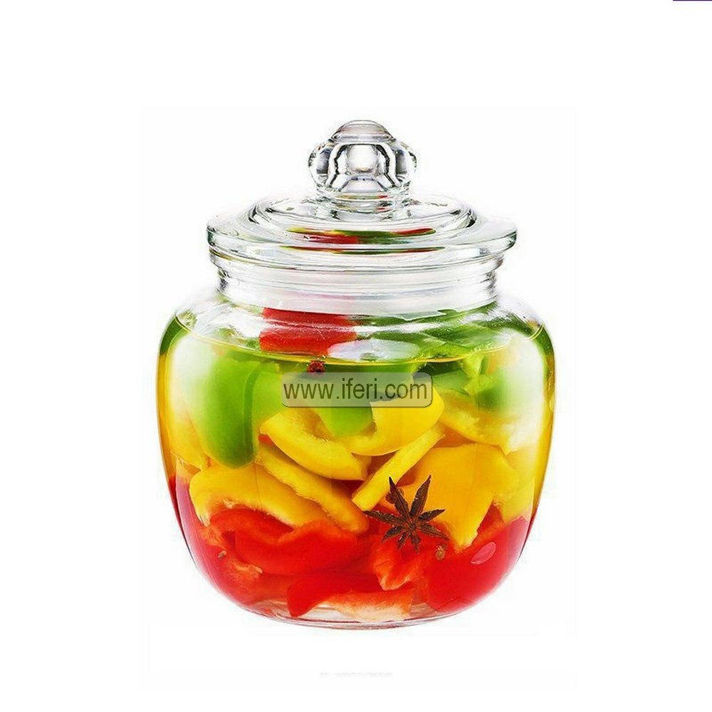 6.5 Inch Airtight Glass Cookie Jar / Pickle Jar / Spice Jar BS113