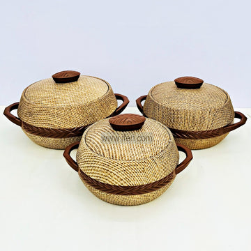 3 Pcs Jaypee Natura Exclusive Food Storage Hotpot / Thermoware Casserole Set ALM6978