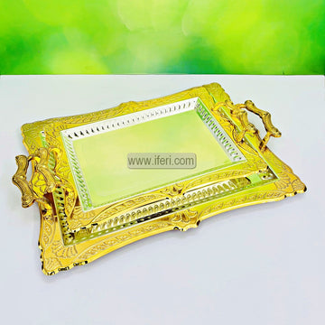 2 Pcs Exclusive Metal Serving Tray Set IQ119
