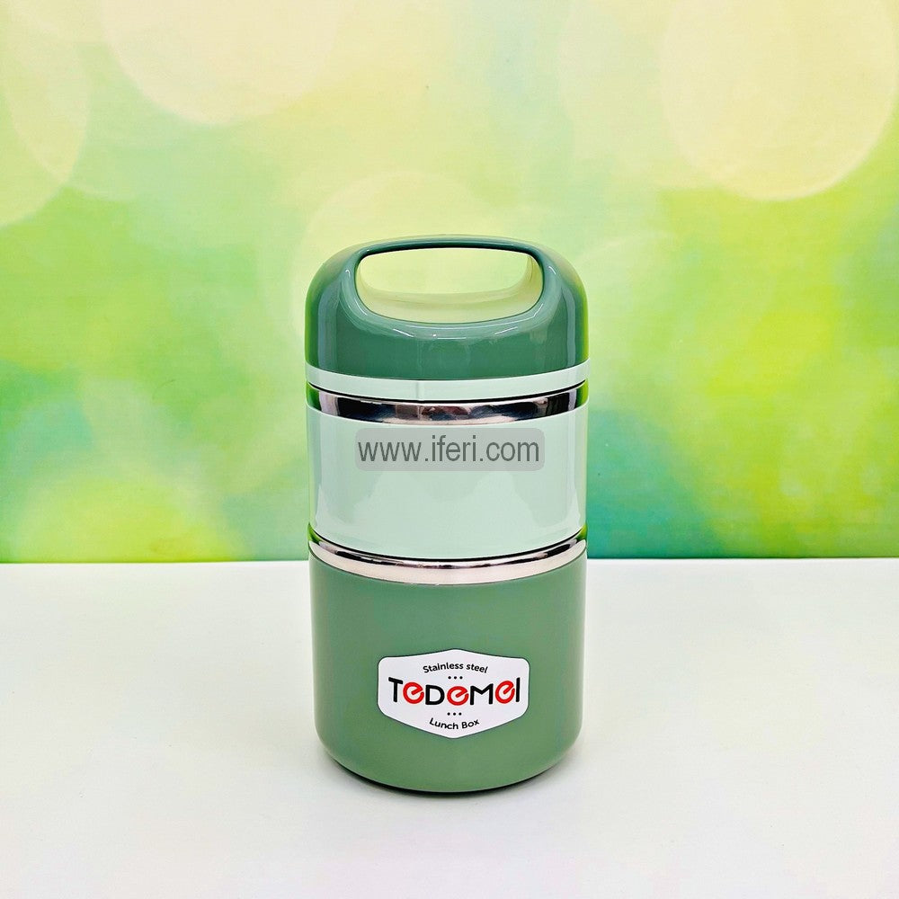 Tedemei 2 Layer Airtight BPA Free Tiffin Box Lunch Carrier Box FH2028