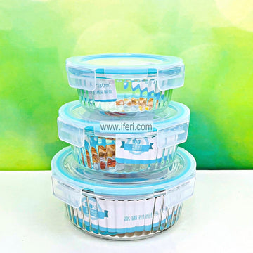 3 Pcs Oven Proof Glass Food Container Set RH0380