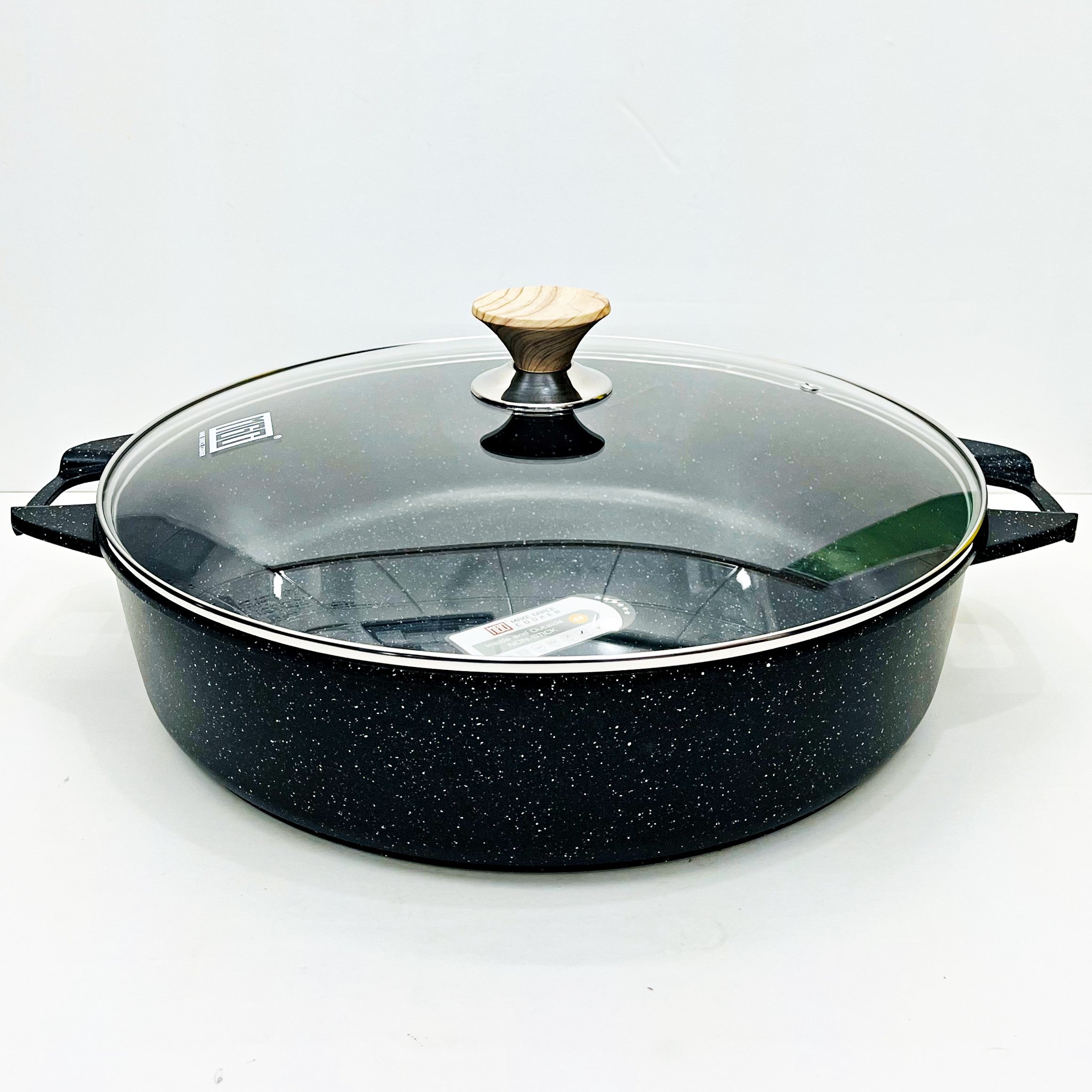 36cm MGC Non-Stick Marble Coating Cookware / Shallow Casserole with Lid RY56749
