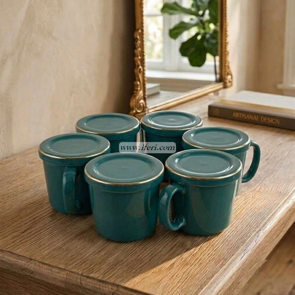 6 Pcs Mug Set with Lid CGA0409-3