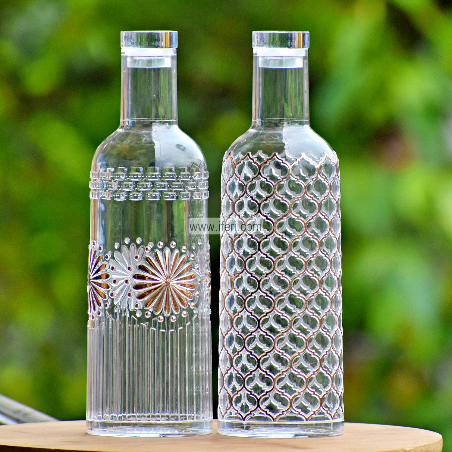 2 Pcs 1200ml Acrylic Water Juice Bottle ALP16801 (Rose Gold)