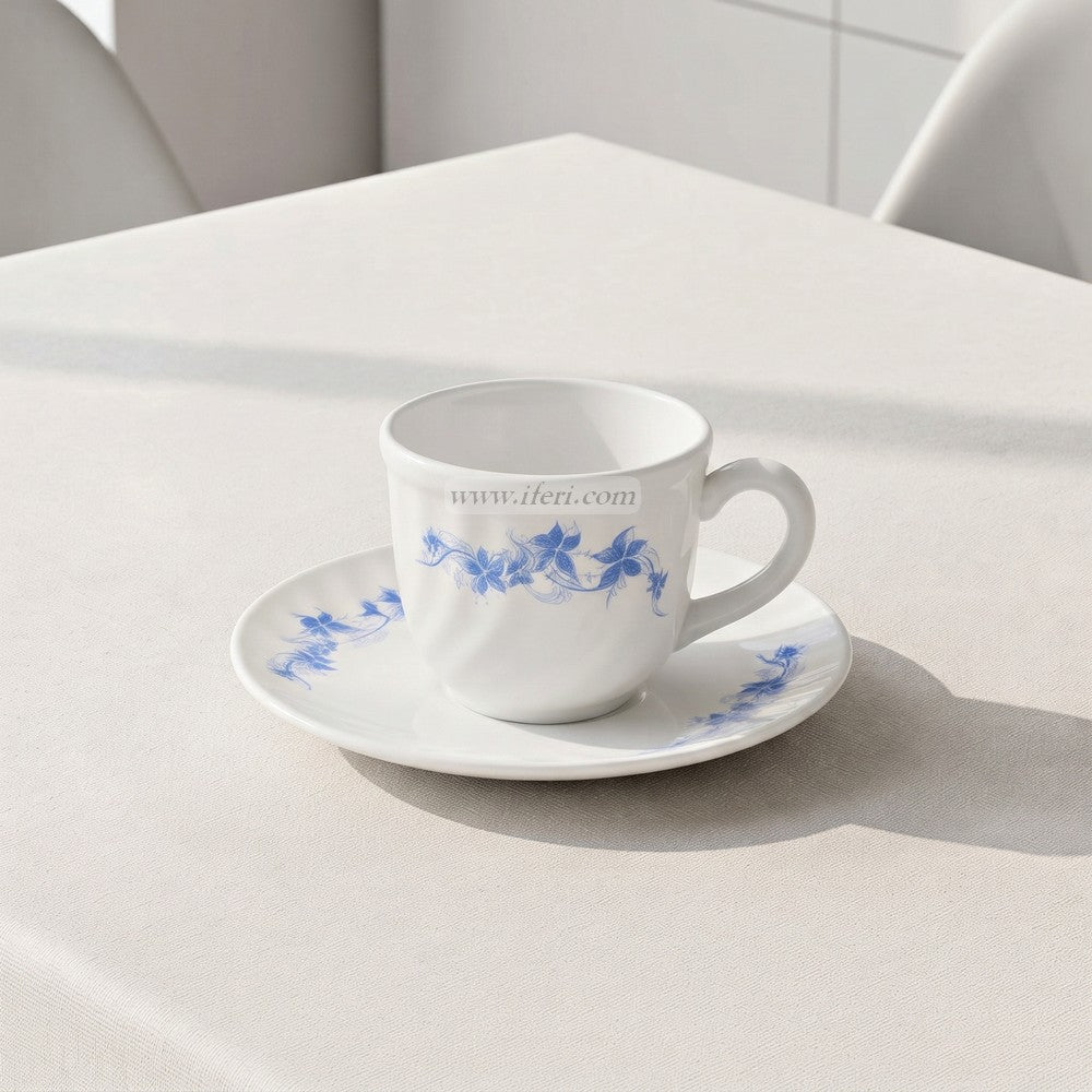 6 Pcs Pyrex Tea Cup & Saucer Set CGA0572