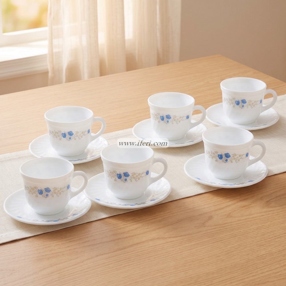 6 Pcs Pyrex Tea Cup & Saucer Set CGA0534