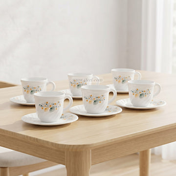 6 Pcs Pyrex Tea Cup & Saucer Set CGA0571