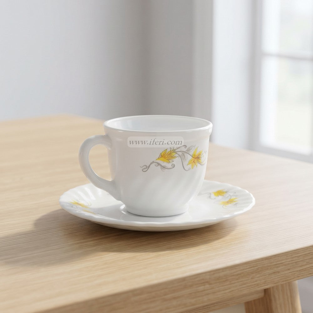 6 Pcs Pyrex Tea Cup & Saucer Set CGA0569