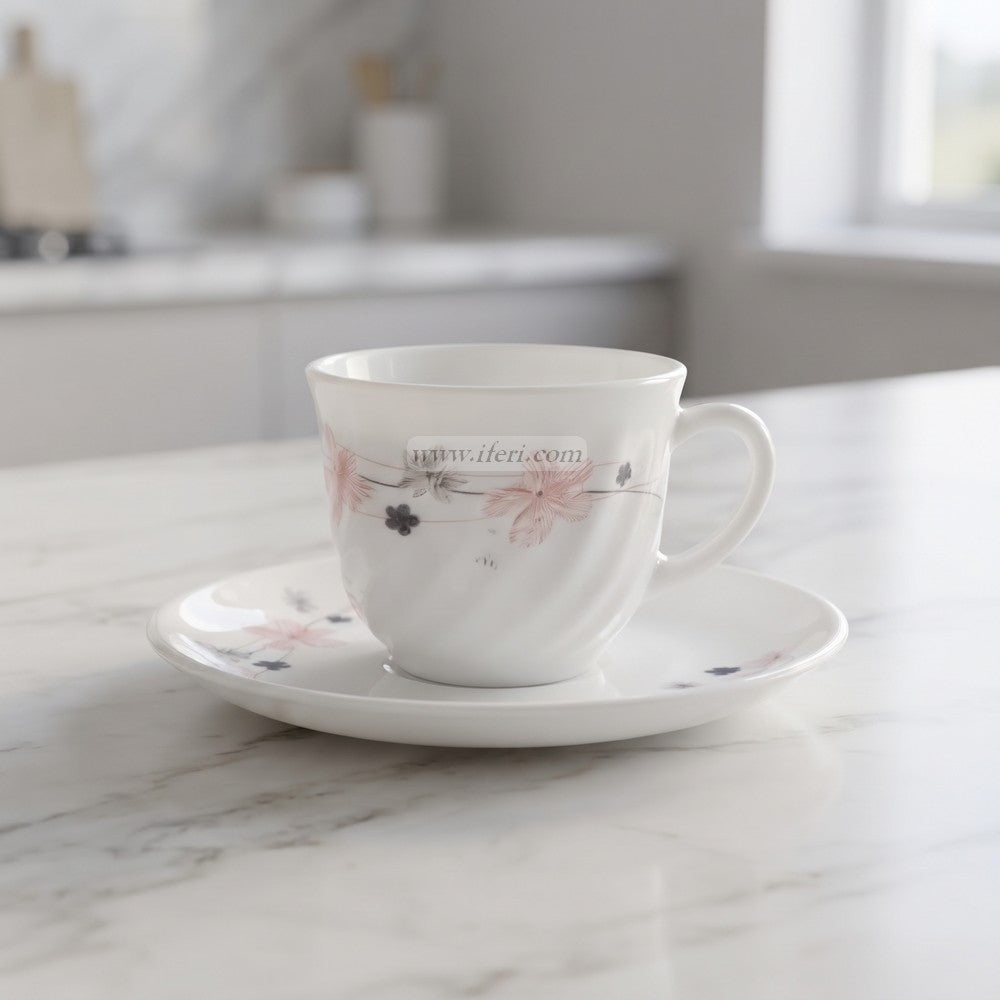 6 Pcs Pyrex Tea Cup & Saucer Set CGA0575