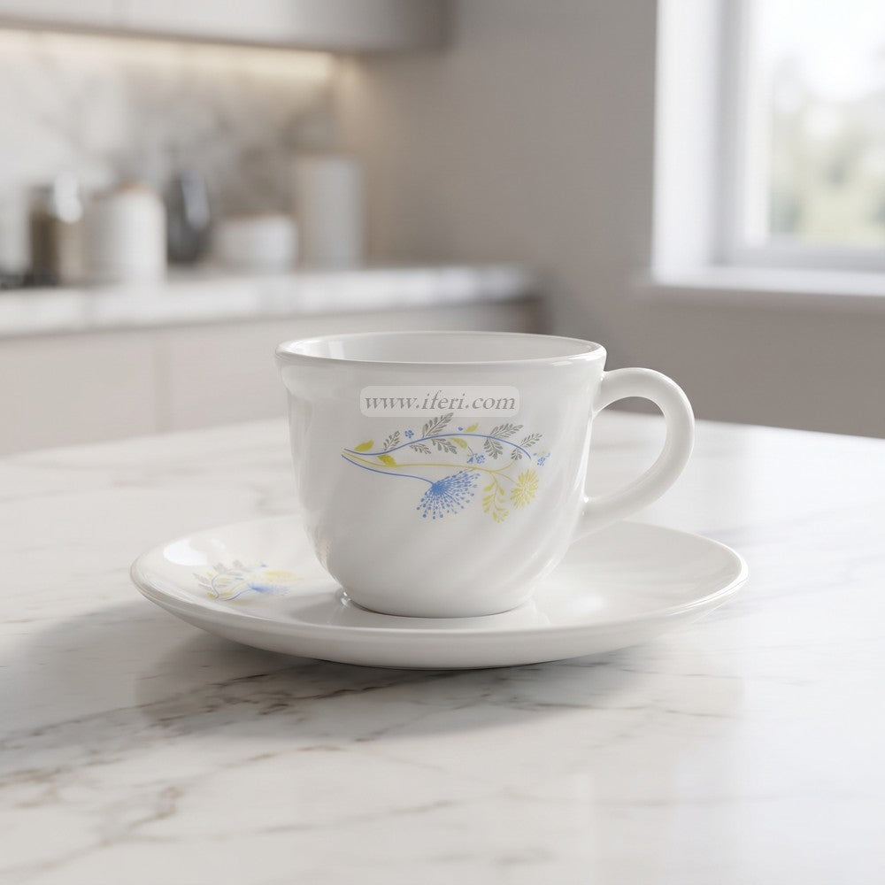 6 Pcs Pyrex Tea Cup & Saucer Set CGA0573