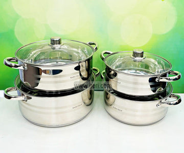 4 Pcs Stainless Steel Cookware Set with Lid KV-1009