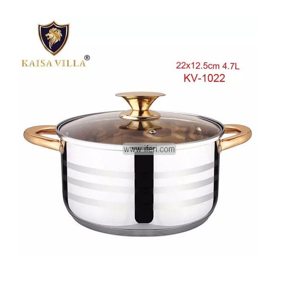 22cm Kaisa Villa Stainless Steel Cookware with Lid KV-1022