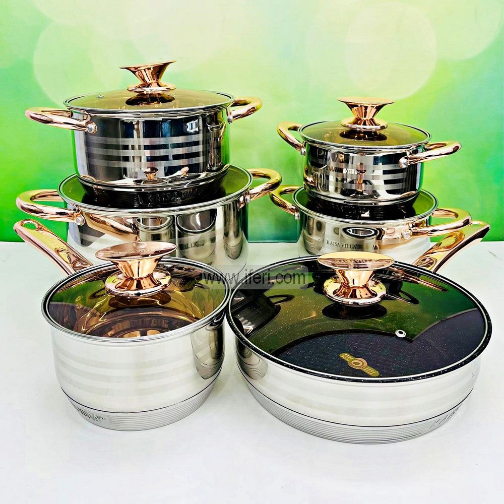 6 Pcs Kaisa Villa Stainless Steel Cookware Set with Lid KV-6618