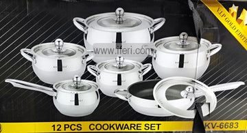 6 Pcs Kaisa Villa Stainless Steel Cookware Set with Lid KV-6683