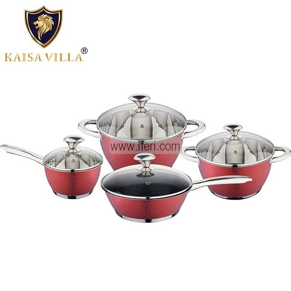 4 Pcs Kaisa Villa Stainless Steel Cookware Set with Lid KV-6693