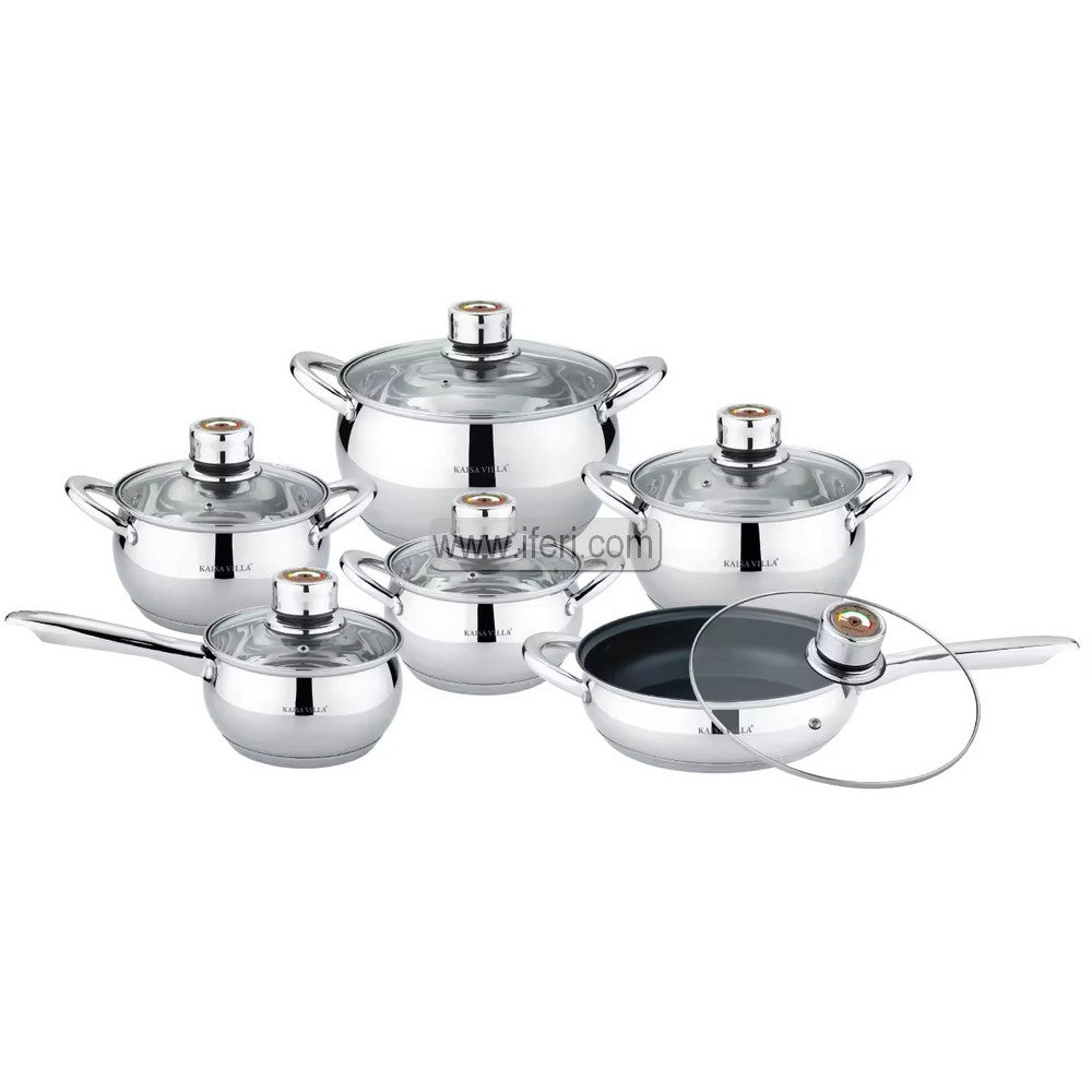 6 Pcs Kaisa Villa Stainless Steel Cookware Set with Lid KV-6685
