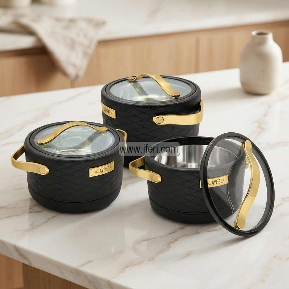 3 Pcs Jaypee Luxura Klass Exclusive Food Storage Hotpot / Thermoware Casserole Set ALM6984