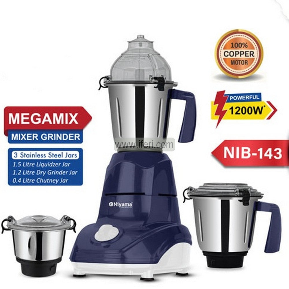 Niyama Megamix 1200W Mixer Grinder Blender NIB-143