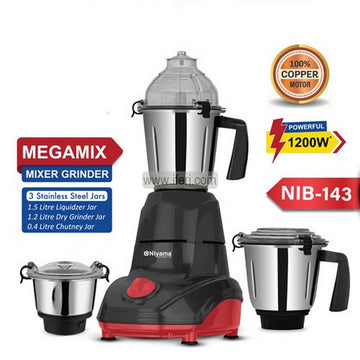 Niyama Megamix 1200W Mixer Grinder Blender NIB-143