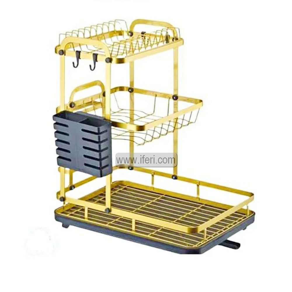 3 Tier Metal Dish Drying Storage Rack with Spoon Holder TG1779